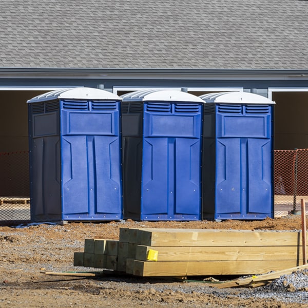 how often are the portable restrooms cleaned and serviced during a rental period in Round Hill Village Nevada